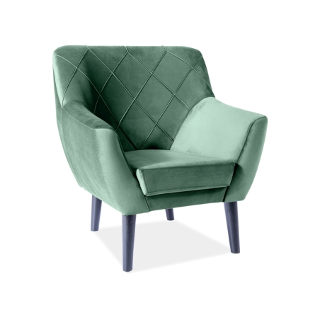 Kier 1 Velvet armchair Green Bluvel 78