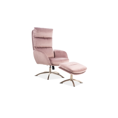 Monroe Velvet Pink Antique Bluvel Armchair 52 Signal