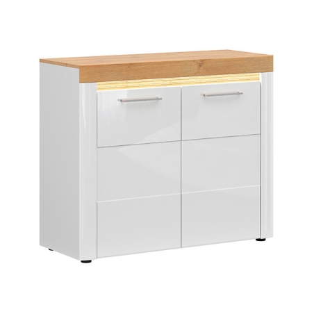 Horton 2D chest of drawers Black Red White