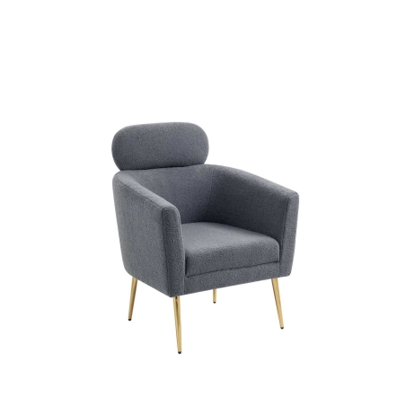 Melisa armchair in bouclé fabric ash Halmar