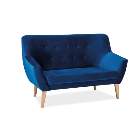 Sofa Nordic 2 Velvet navy blue upholstery Bluvel 86 Signal