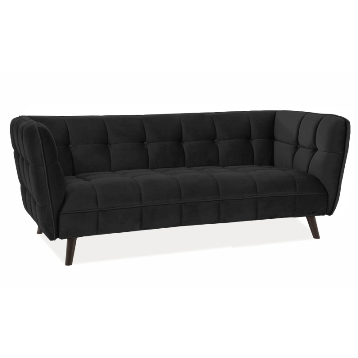 Sofa Castello 3 Velvet czarny Bluvel 19 Signal