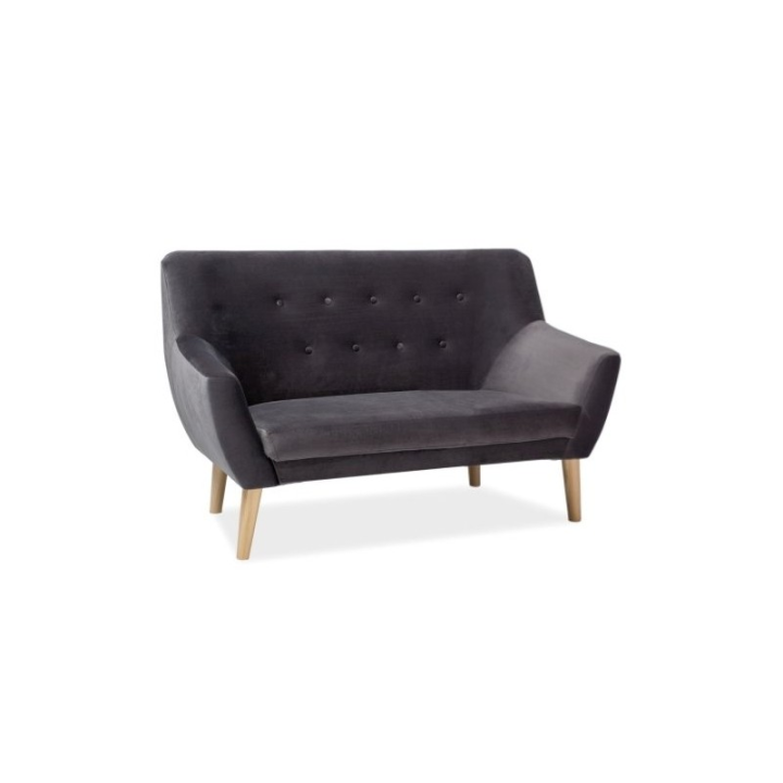 Sofa Nordic 2 Velvet szary tapicerka Bluvel 14 Signal