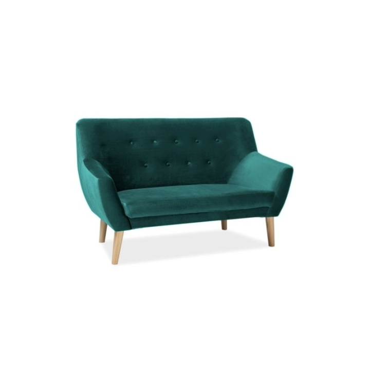 Sofa Nordic 2 Velvet zielona tapicerka Bluvel 78 Signal