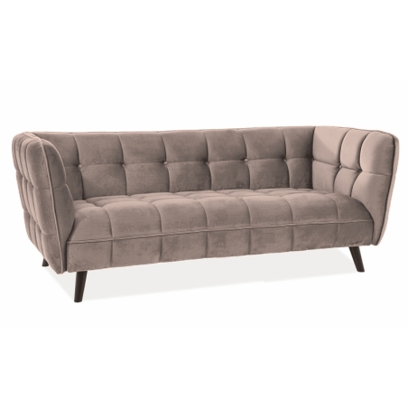 Castello 3 Velvet sofa beige Bluvel 28 Signal