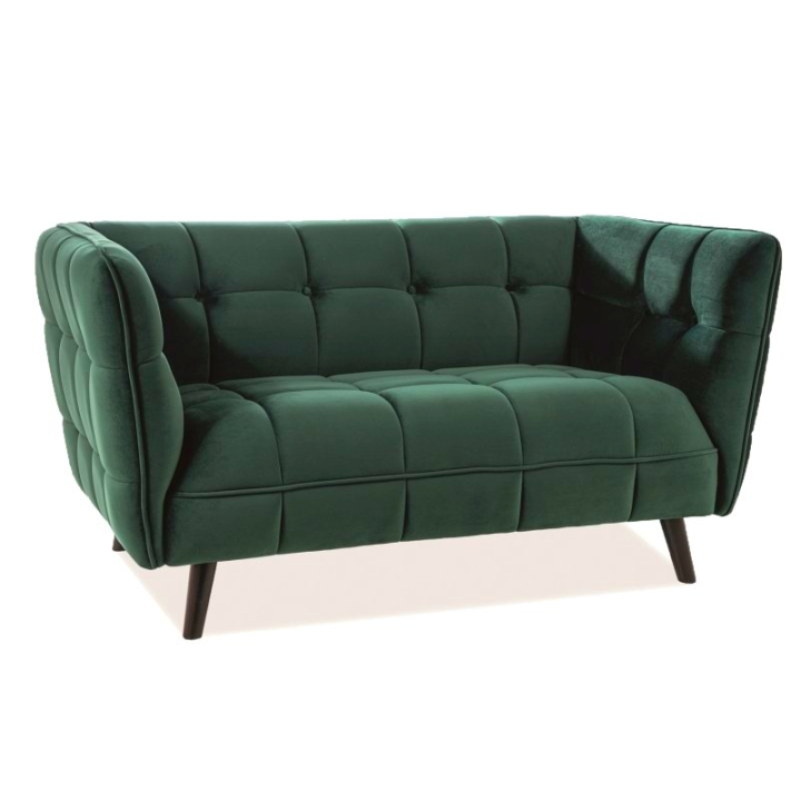 Sofa Castello 2 Velvet zielony Bluvel 78 / Wenge Signal