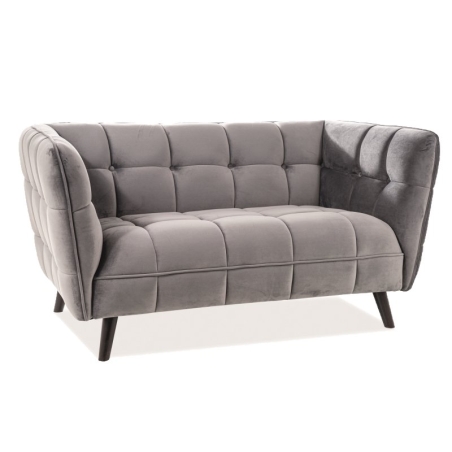 Sofa Castello 2 Velvet grey Bluvel 14 Signal