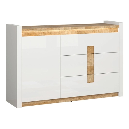 Alameda chest of drawers Black Red White