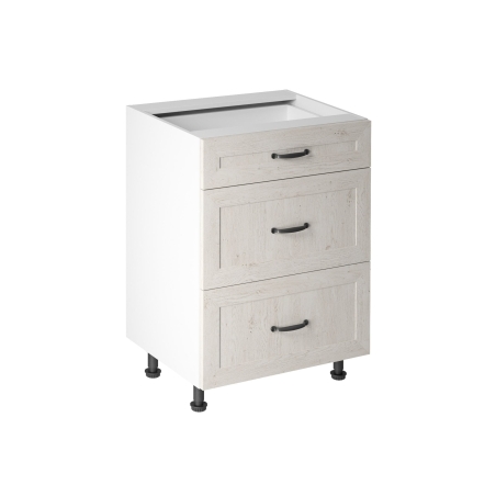 Base cabinet D60S3 with three drawers Royal Gala Meble