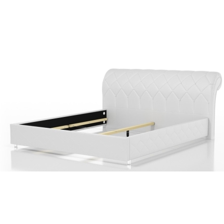 Upholstered bed with crystals 80 x 200 cm 81206 D MK Foam Kolo