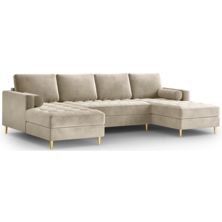 U-shaped corner sofa Santo velour fabric Milo Casa
