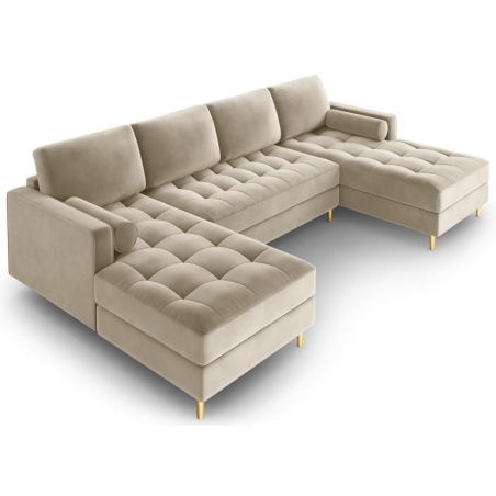 U-shaped corner sofa Santo velour fabric Milo Casa