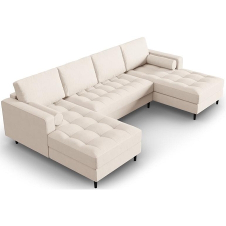 U-shaped corner sofa Santo structured fabric Milo Casa