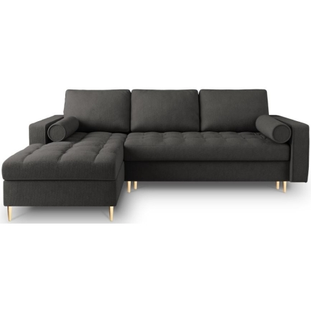 Corner sofa with sleeping function Santo textured fabric Milo Casa