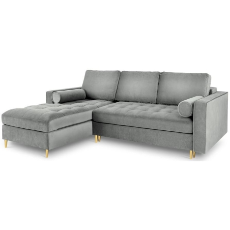 Corner sofa with sleeping function Santo velour fabric Milo Casa