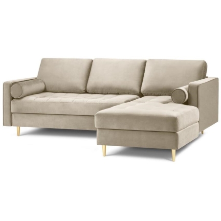 Corner side - Rights, colour - shades of beige, Milo Casa velour - Beige