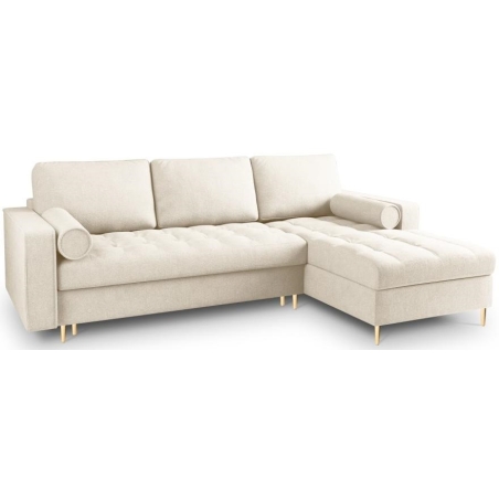 Corner side - Rights, colour - shades of beige, Milo Casa structure - Light Beige Mel02