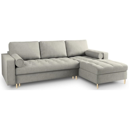 Corner sofa with sleeping function Santo textured fabric Milo Casa