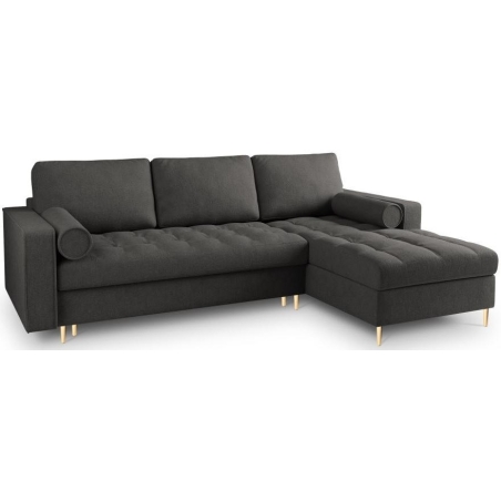 Corner sofa with sleeping function Santo textured fabric Milo Casa