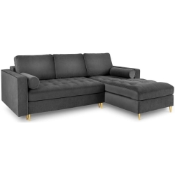 Corner side: Rights Kolor tapicerki: Dark grey Velour colours: Dark Grey 