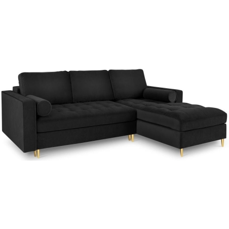 Corner sofa with sleeping function Santo velour fabric Milo Casa