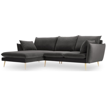 Kolor tapicerki: Ciemny szary Kolorystyka nóżek Milo Casa: Złote Aksamit: Ciemny Szary Blu18 