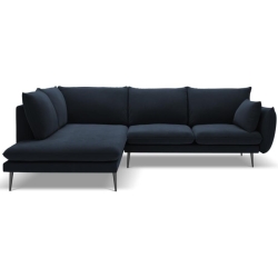 Corner side: Left Kolor tapicerki: navy blue Colours of the Milo Casa feet: Black Aksamite: Dark Blue Blu89 