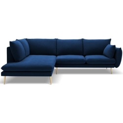 Corner side: Left Kolor tapicerki: navy blue Colours of the Milo Casa feet: Gold Aksamite: Royal Blue Blu86 