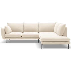 Corner side: Rights Kolor tapicerki: shades of beige Colours of the Milo Casa feet: Black Aksamite: Light Beige Blu22 