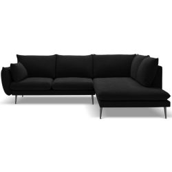 Corner side: Rights Kolor tapicerki: shades of black Colours of the Milo Casa feet: Black Aksamite: Black Blu19 