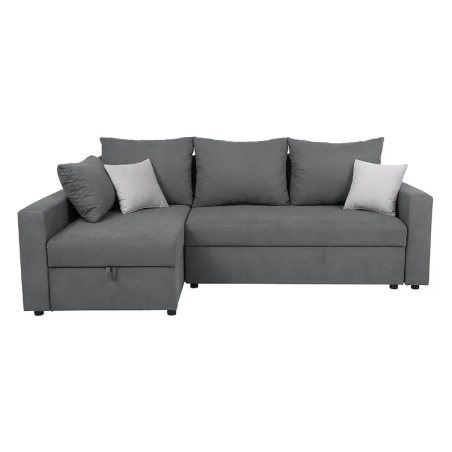 Corner sofa Przemek IV left sofa bed Black Red White