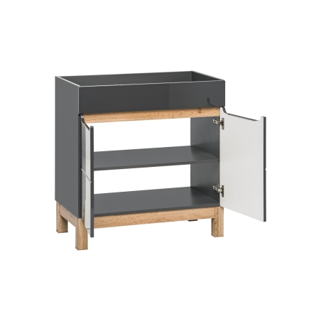 Washbasin cabinet Bali Graphite 2D-60cm COMAD