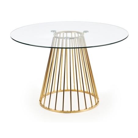 Liverpool round table transparent/gold Halmar