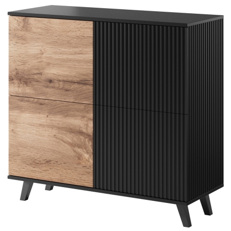 Random KM-2 Oak Wotan/Black Halmar chest of drawers