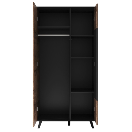 Wardrobe Random S-1 Oak Wotan/Black Halmar
