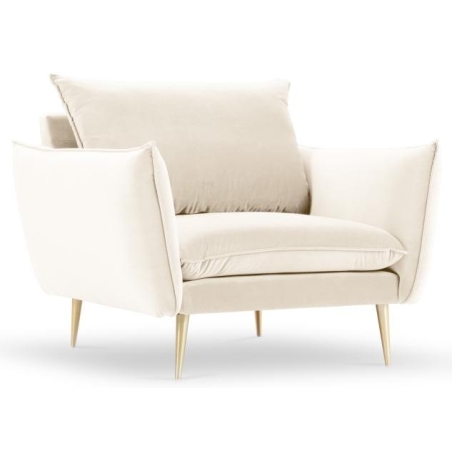 Elio armchair in velvet fabric by Milo Casa