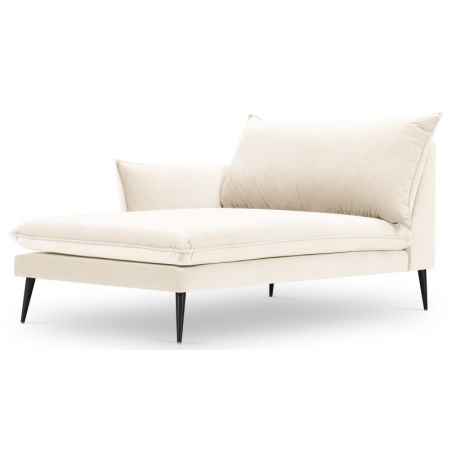 Strona narożnika - Lewa, kolor - odcienie beżu, Kolorystyka nóżek Milo Casa - Czarne, Milo Casa kolorystyka Aksamit - Jasny Beżowy Blu22