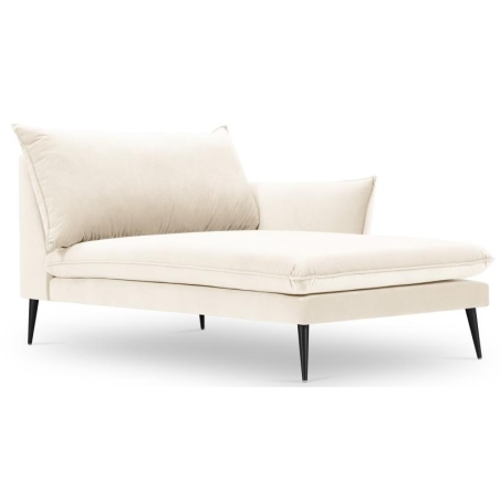 Corner side - Rights, colour - shades of beige, Colours of the Milo Casa feet - Black, Milo Casa colour scheme Velvet - Light Beige Blu22