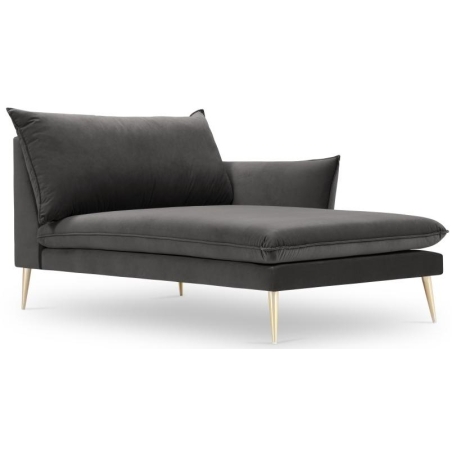 Kolor tapicerki: odcienie szarego Kolorystyka nóżek Milo Casa: Złote Aksamit: Ciemny Szary Blu18 