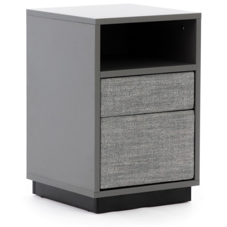 Forli New Elegance vertical grey bedside table (upholstered furniture)