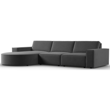 Carlo rounded 4-seater corner sofa in Milo Casa velvet fabric
