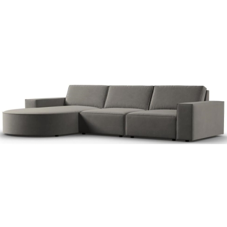 Carlo rounded 4-seater corner sofa in Milo Casa velvet fabric