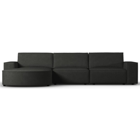 Sofa narożna 4 os. Carlo zaokrąglona w sztruksowej tkaninie Milo Casa