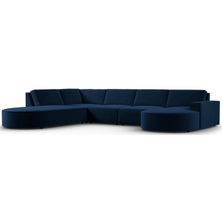 Sofa panoramiczna Carlo 5 os. 368/262 w aksamitnej tkaninie producenta Milo Casa.