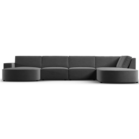 Sofa panoramiczna 5 os. zaokrąglona Carlo 368/262 w aksamitnej tkaninie Milo Casa