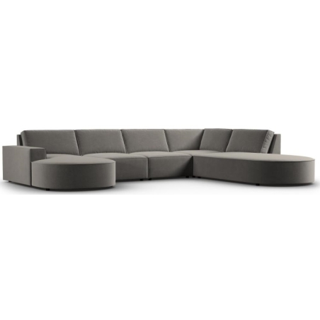 Sofa panoramiczna Carlo 5 os. 368/262 w aksamitnej tkaninie producenta Milo Casa.