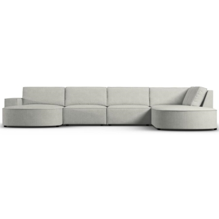 Carlo 368/262 panoramic 5-seater rounded sofa in Milo Casa corduroy fabric
