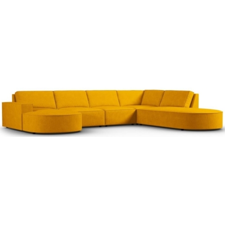 Sofa panoramiczna Carlo 5 os. 368/262 w sztruksowej tkaninie producenta Milo Casa.
