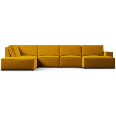 Sofa panoramiczna 7 os. Carlo w aksamitnej tkaninie Milo Casa
