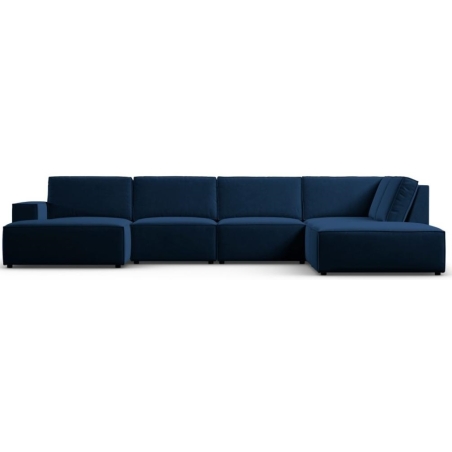 Carlo 7-seater panoramic sofa in velvet fabric by Milo Casa